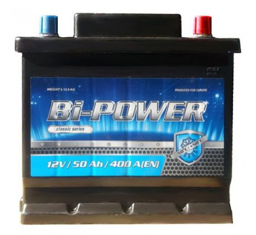 Аккумулятор BI-POWER 50Аh/400A 12V  Euro