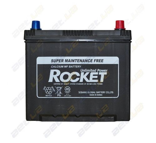 Аккумулятор Rocket (SMF 75B24LS) 55Ah JR+ 470A (EN), шт 