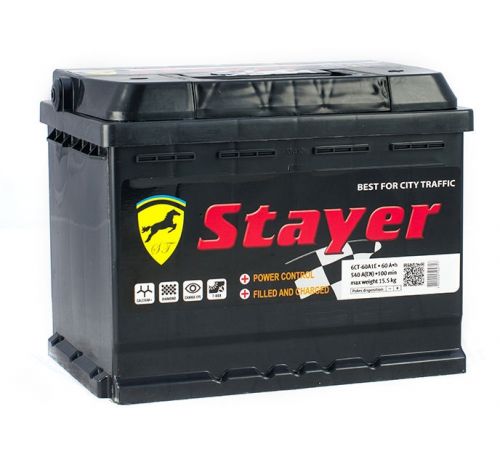 Аккумулятор Stayer 60 Аh/510А 12V А1 Euro Black (0)