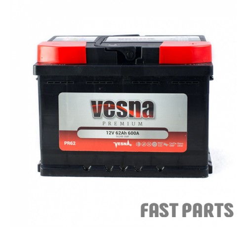 Аккумулятор Vesna Premium 62 Ah/600А 12V Euro(0)