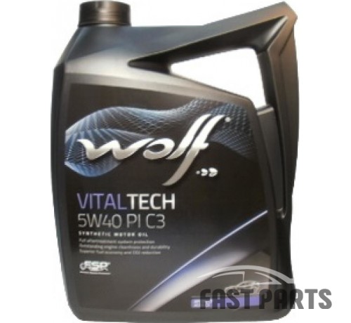 Моторное масло WOLF VITALTECH 5W40 PI C3 4L
