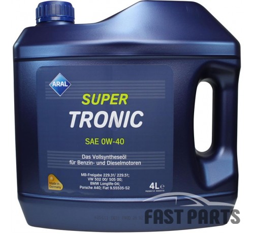Моторное масло ARAL SuperTronic 0W-40 4L