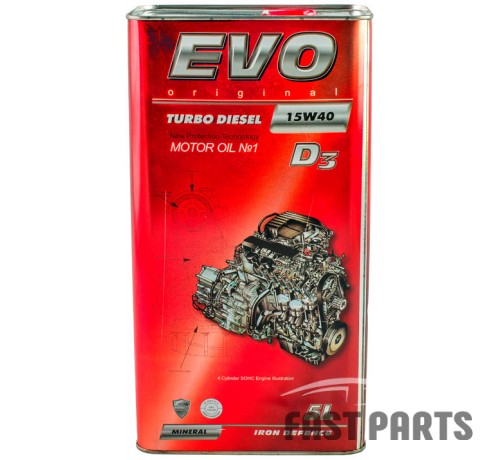 Моторное масло EVO D3 15W40 TURBO DIESEL 5L