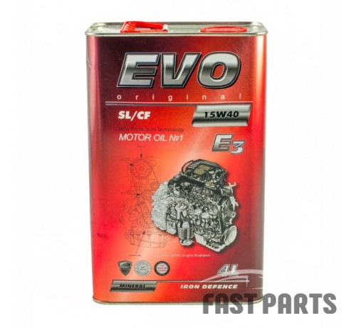 Моторное масло EVO E3 15W40 SL/CF 4L