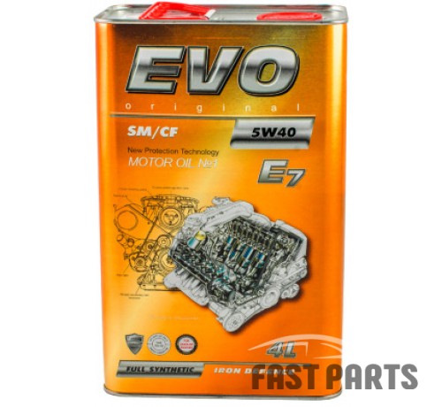 Моторное масло EVO E7 5W40 SN/CF 4L